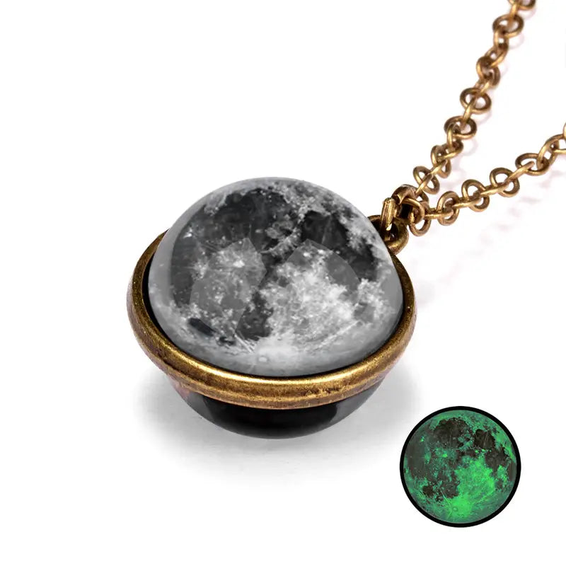 Double Sided Moon Pendant