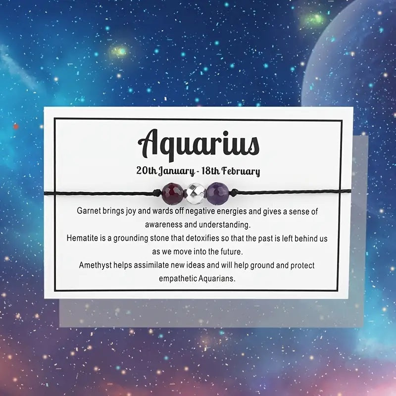 Zodiac Rope Bracelet-Aquarius