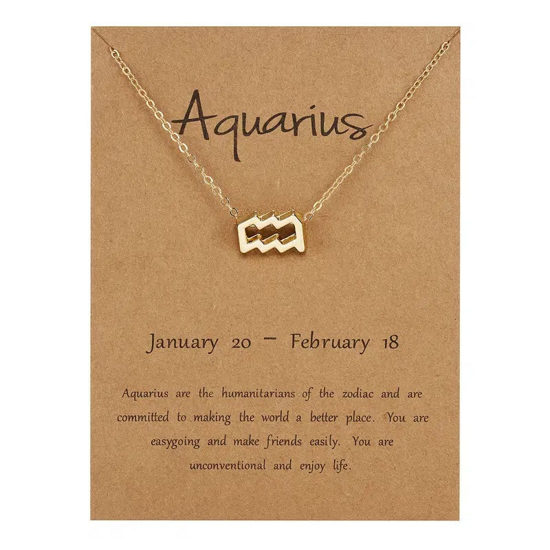 Zodiac Necklace-Aquarius