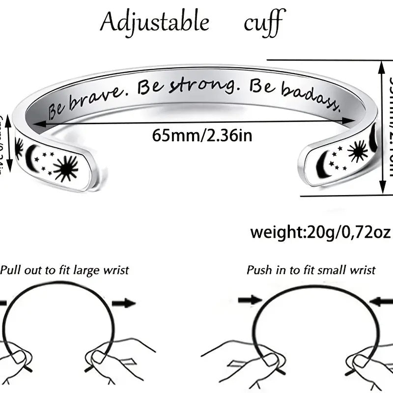 Stainless Steel Split Bracelet-Be Brave