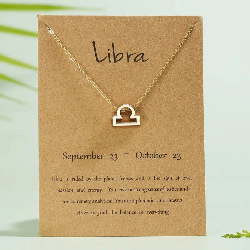 Zodiac Necklace-Libra