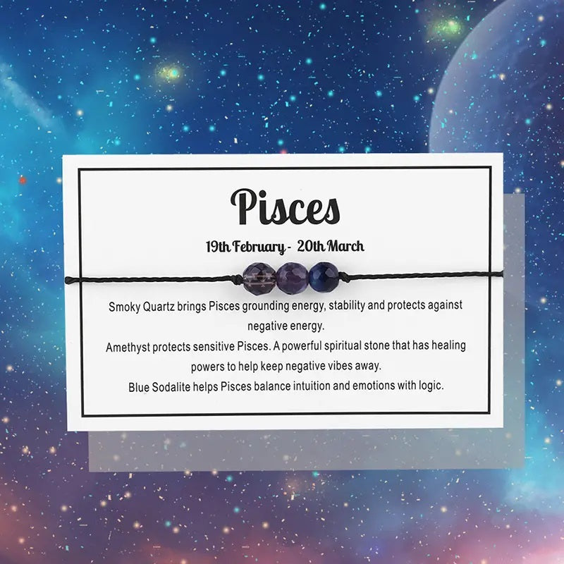 Zodiac Rope Bracelet-Pisces