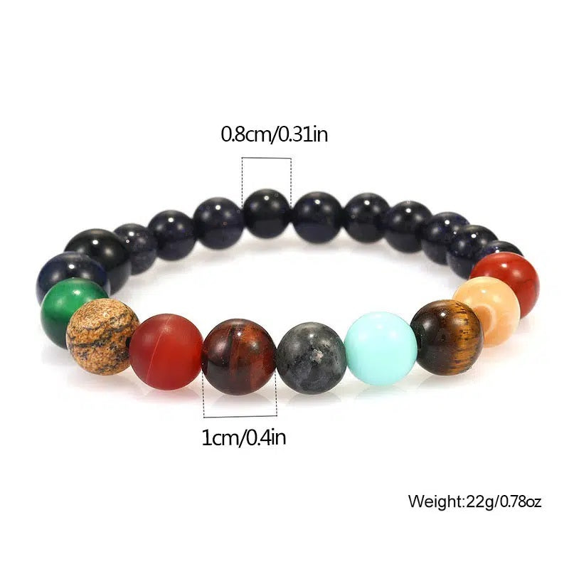 Nine Planets Crystal Agate Bracelet
